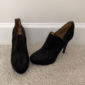 Nine West Black Suede Ankle Boots Booties